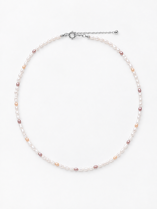TINY RICE PEARL NECKLACE