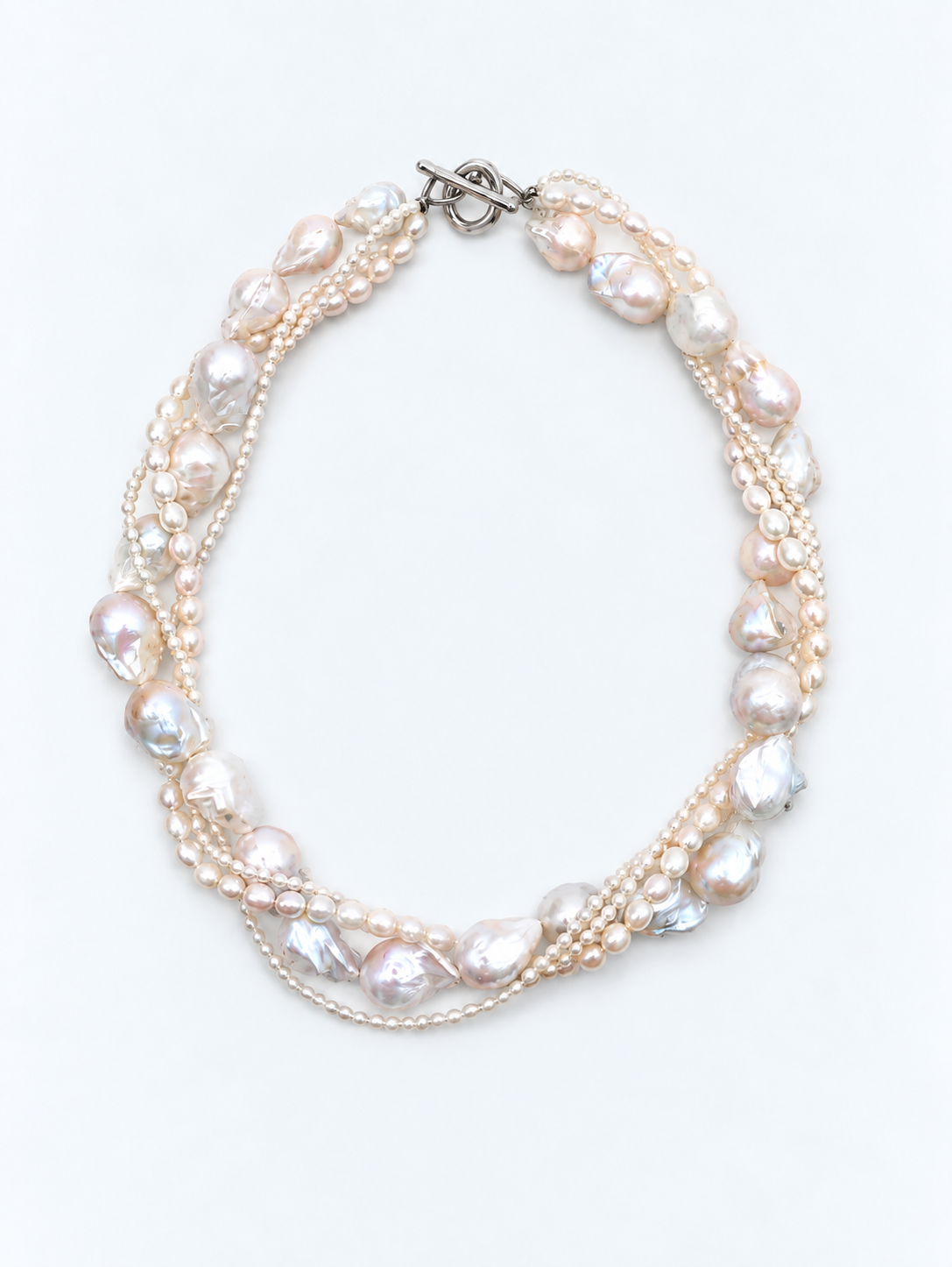 WHITE TWIST PEARL NECKLACE