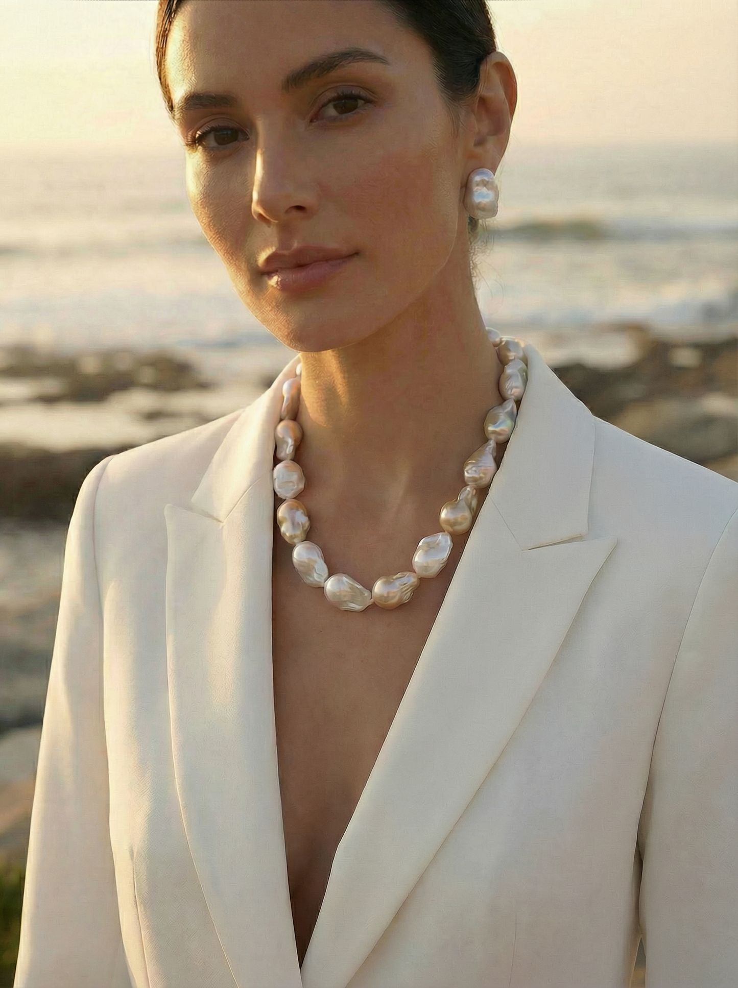 LARGE BAROQUE PEARL NECKLACE