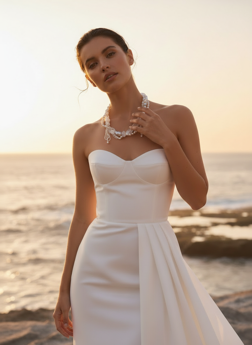 THE ENTWINED PEARL NECKLACE: FRESHWATER PEARLS & WHITE CLEAR QUARTZ