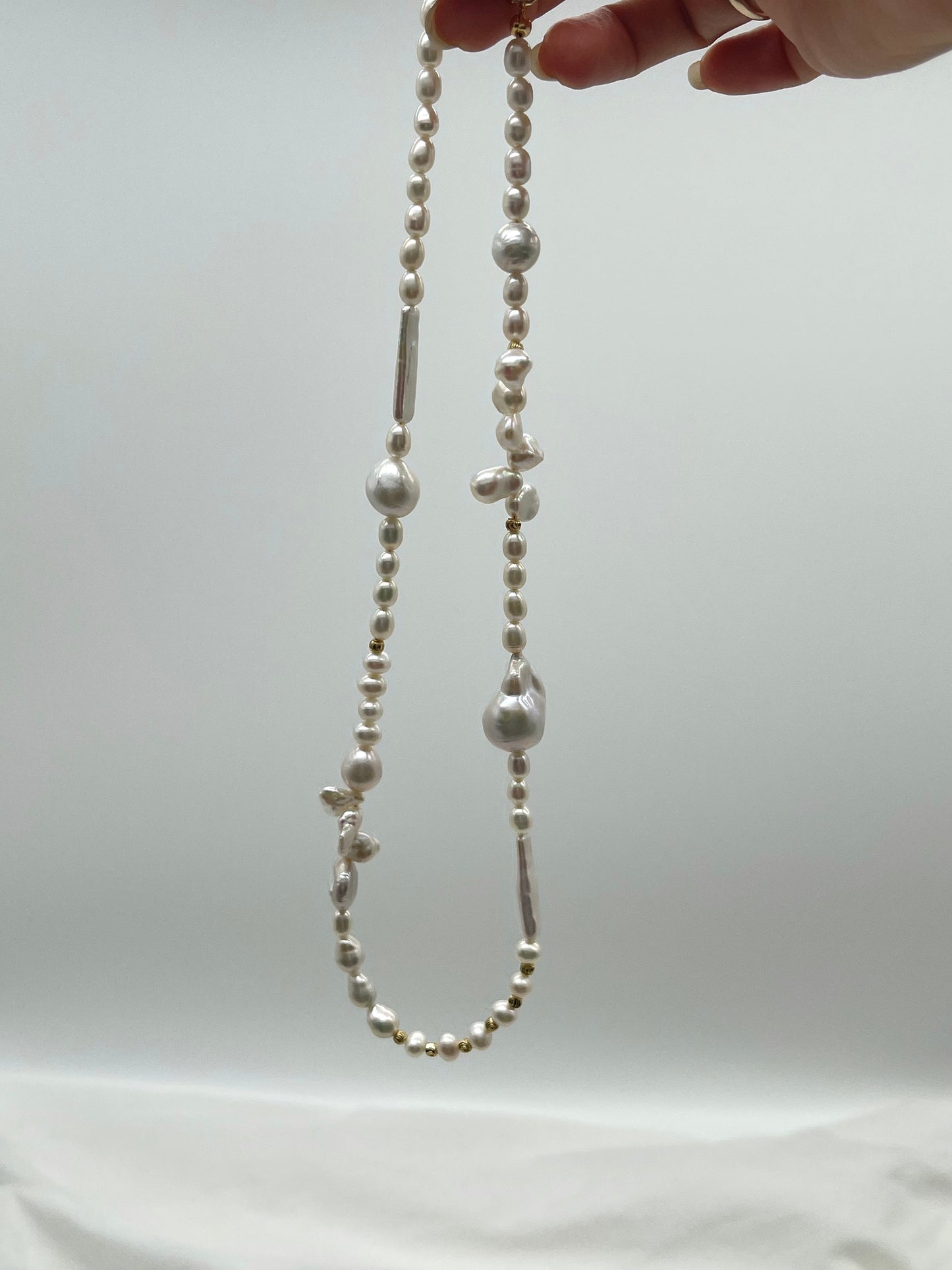 MIXED BAROQUE PEARL NECKLACE