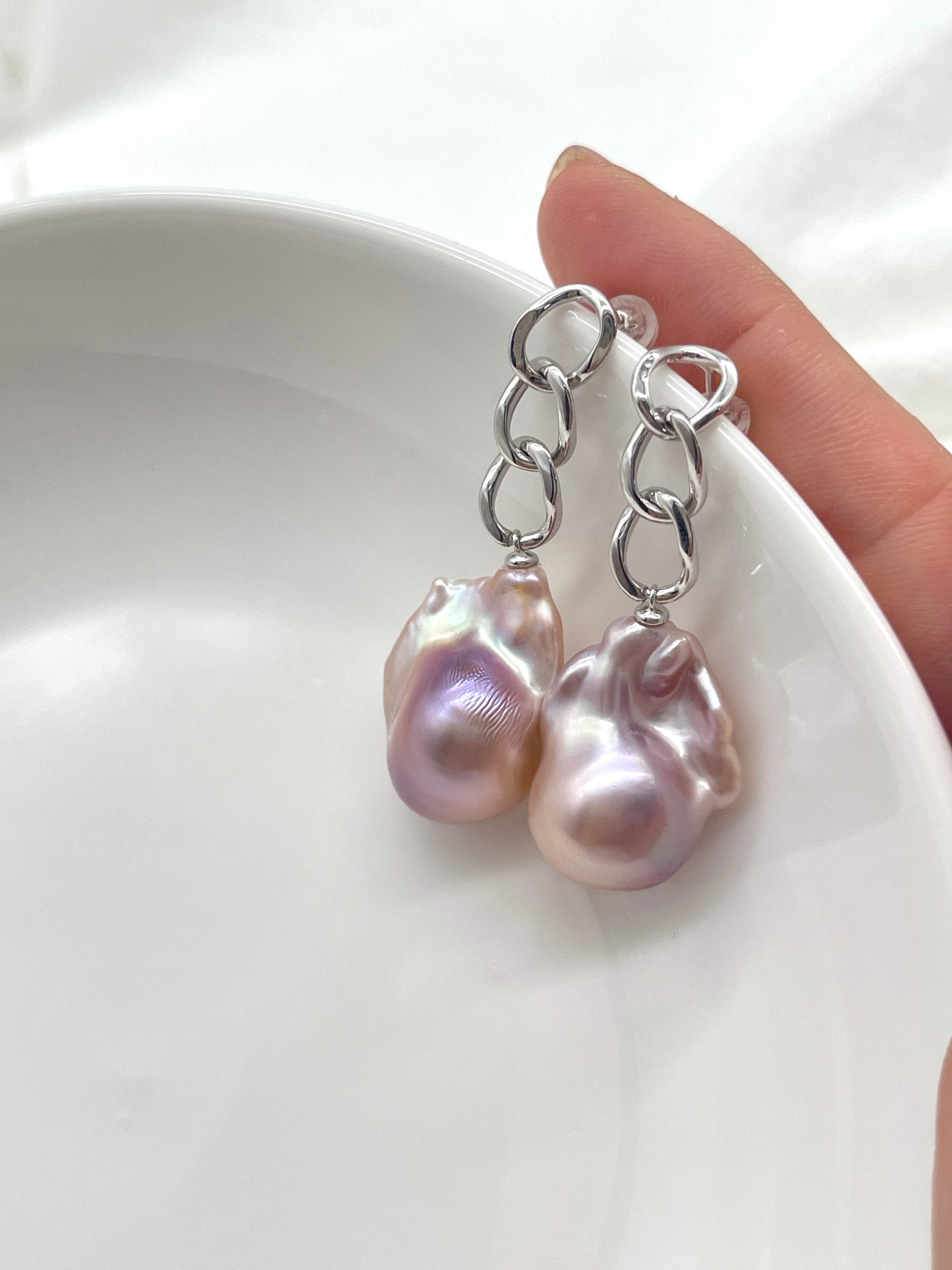 COLOURFUL BAROQUE PEARL EARRINGS