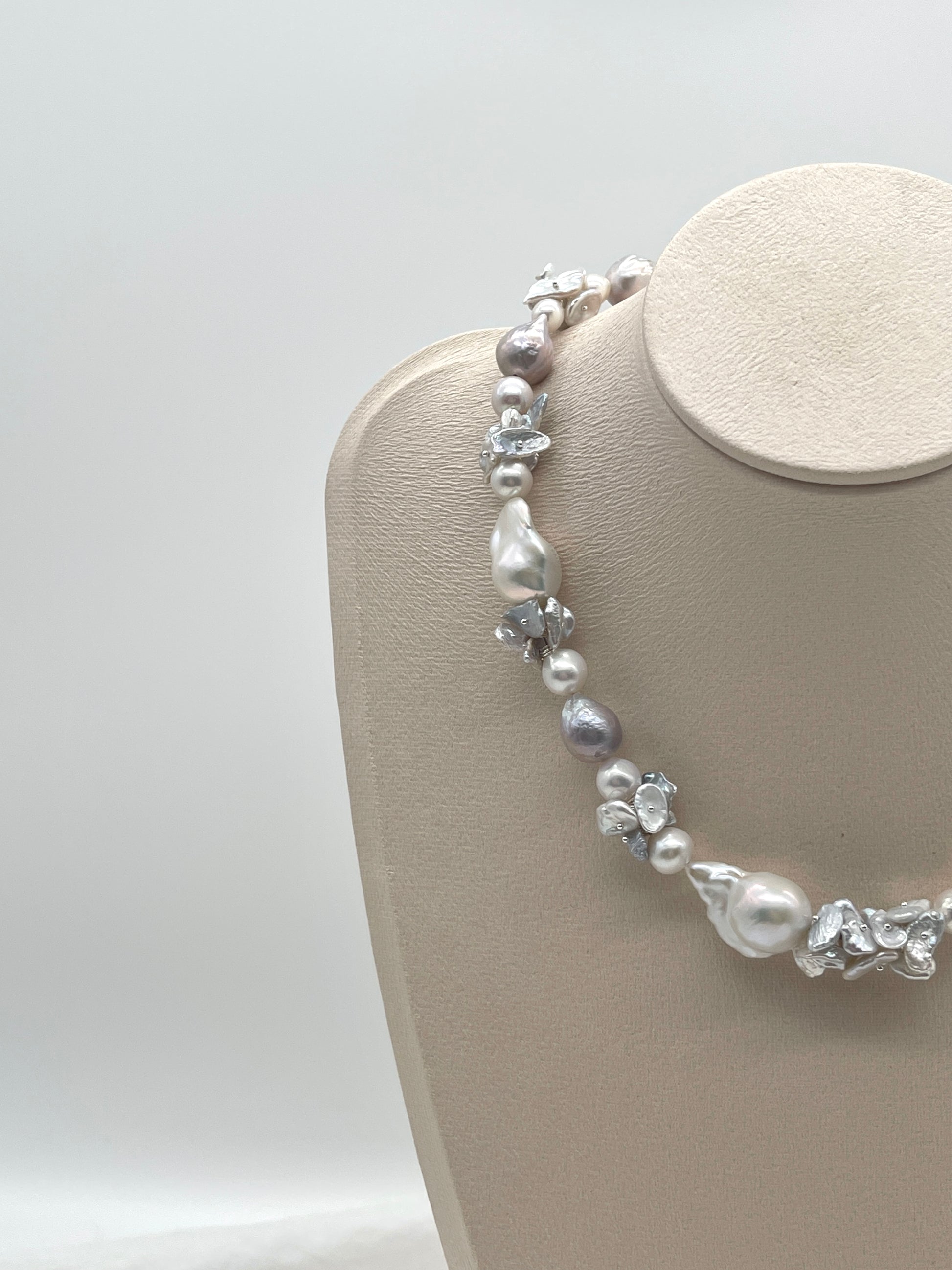 LARGE KESHI BAROQUE PEARL NECKLACE